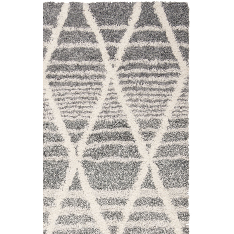 Probst Hand Tufted Wool Geometric Rug, Rectangle 4' x 6'