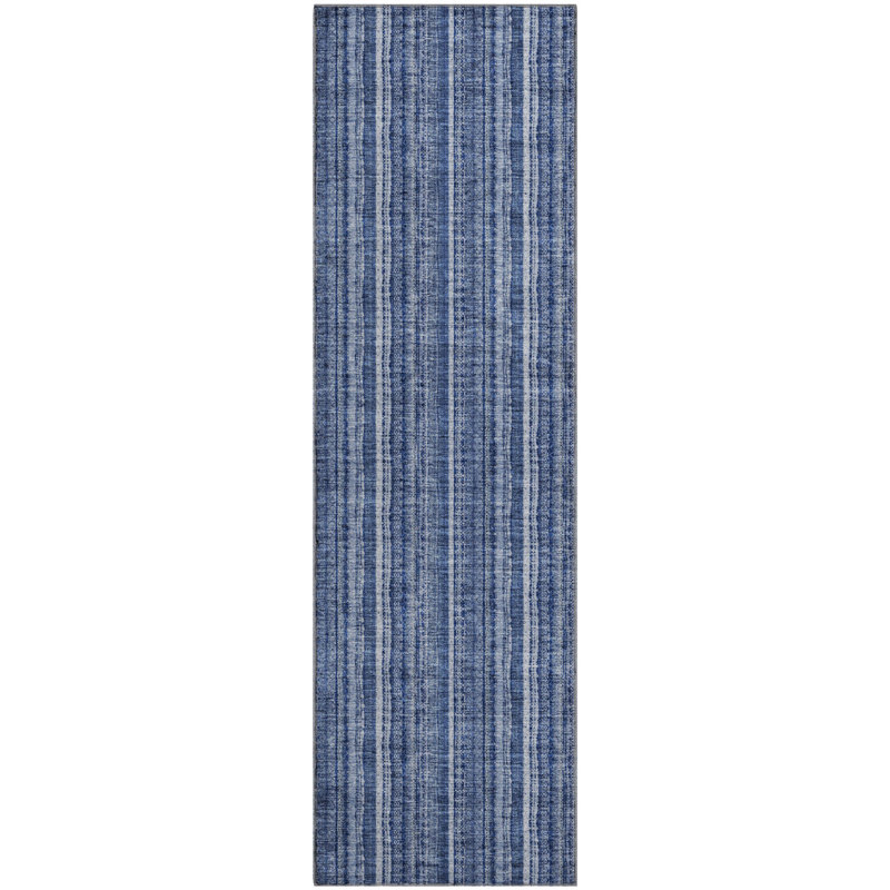 Premium Machine Washable Prisco Denim Rug, Runner 2'3" x 7'6"