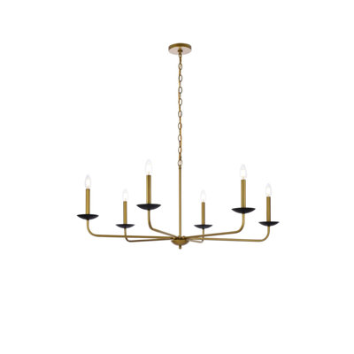 Baltray 6-Light Dimmable Steel Chandelier