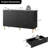 6 Drawer Dresser, Modern Wood Chest of Drawers with Gold Handles, Large Storage Cabinet for Bedroom, Living Room, Hallway, Black-1113740771