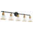 Modern Aniwa 3-Light Dimmable Bathroom Vanity Light, Gold Bathroom Mirror Light Fixture with Cone Clear Glass Shades for Makeup, Powder Room-1890635379-1930477241