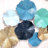 Makinzley Teal & Gold Blossom Bliss Metal Wall Art 123 cm
