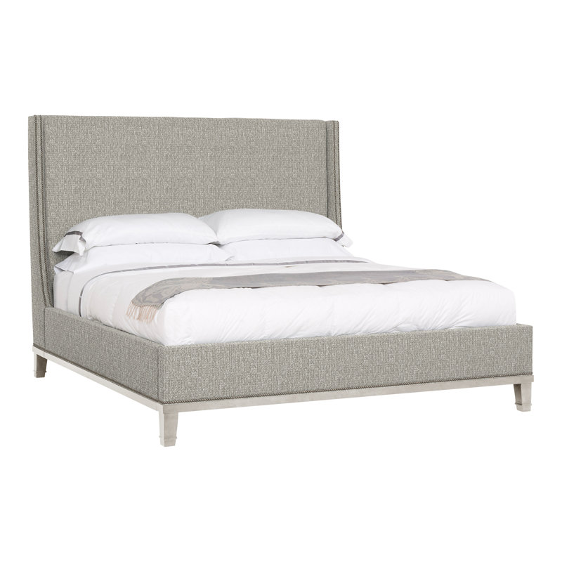 Michael Weiss Cleo Queen Upholstered Bed, Yes, Tarbee Pebble, Casa Blanca