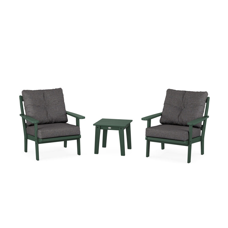 Mission 3-Piece Deep Seating Set, Teak, Natural