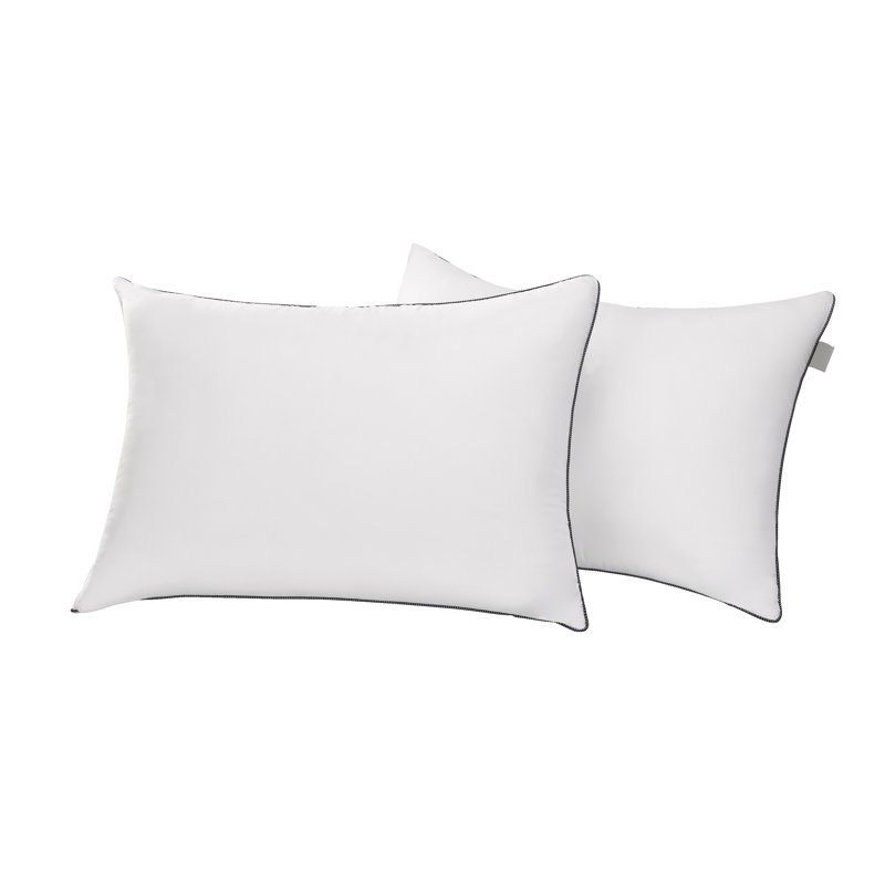 White Medium/Firm Polyester Rectangle Bed Pillow Set
