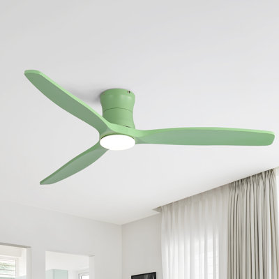 Ventilateur de plafond à DEL encastré à 3 lumières de 52 po avec 3 lumières et transition
