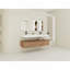 60 inch Wall-Mounted Bathroom  Vanity with Double Resin Sink,Soft Close Drawer,Float Mounting Design