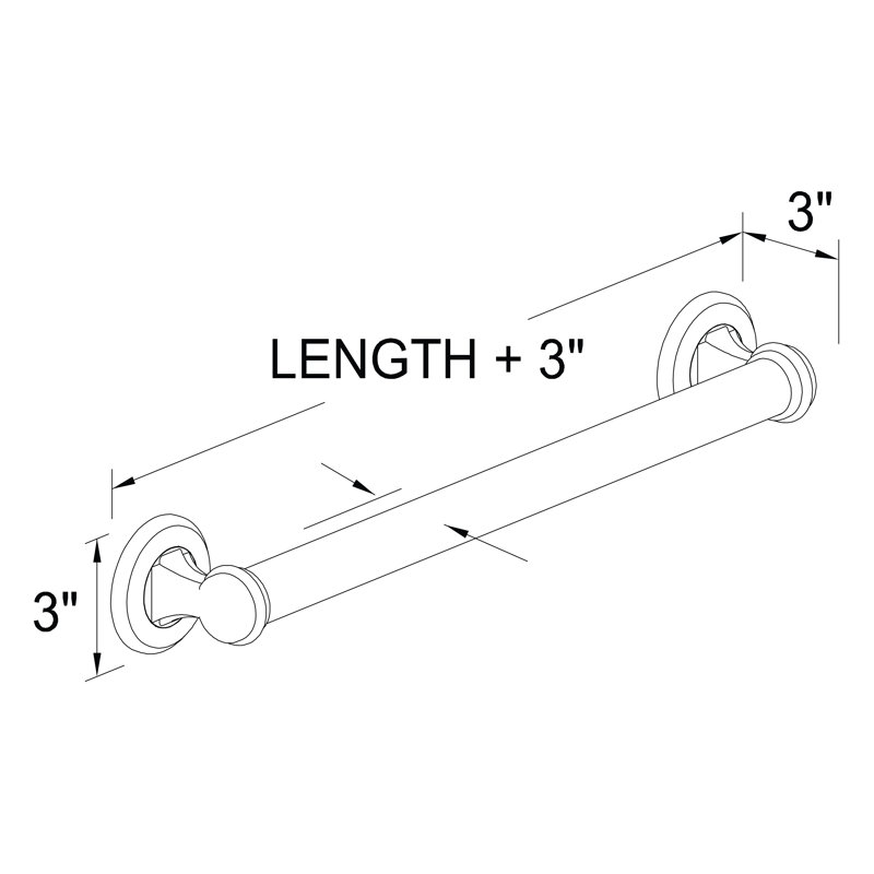 Circe Grab Bar, 16" W