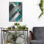 Art mural en métal «Geometric Teal» par Andreas Magnusson-1877857969