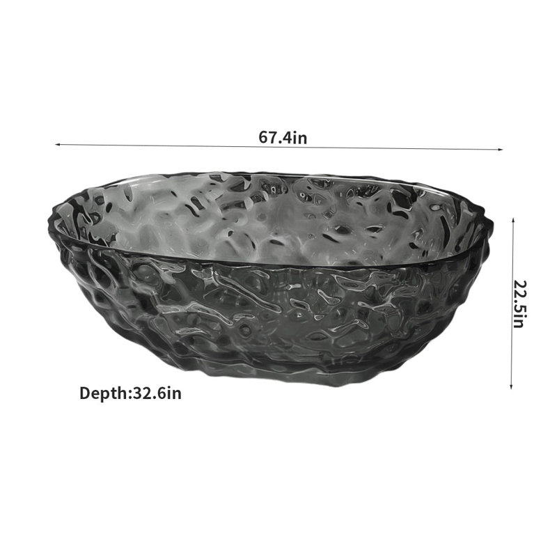 Ensemble de baignoire et douche H 67,5 po x l 22,5 po Modern Creative, Noir