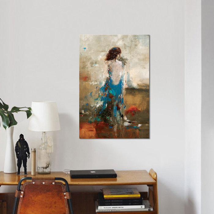 « élégant moment », reproduction sur toile, H 26 po x l 18 po x P 1,5 po, Pas de tapis, Toile tendue