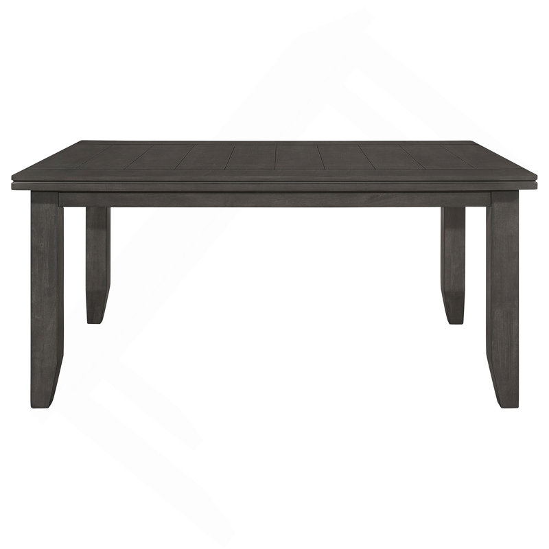Dexter Dark Gray Rectangular Plank Top Dining Table
