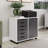 SOLID WOOD ROLL CART STORAGE CHEST WHITE & GRAY-131018158