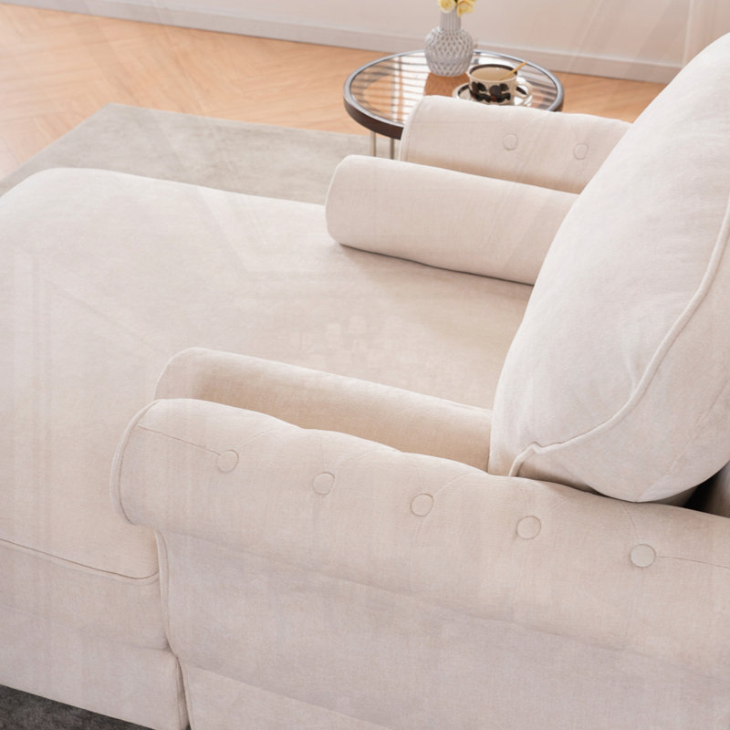 Chaise longue surdimensionnée d'intérieur, Beige