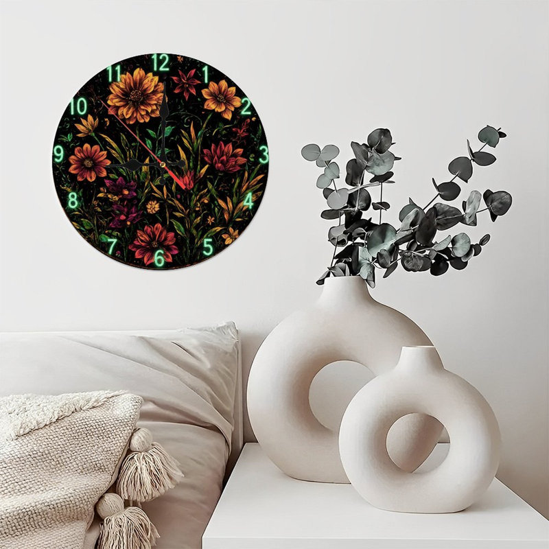 Horloge florale brillante