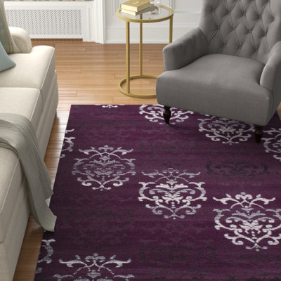 Tapis ikat lilas/prune area Rosanna