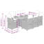  Dining Set Grey PE Rattan 9 Piece UV-Resistant Materials