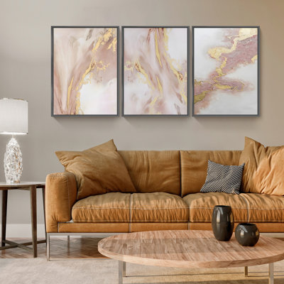 Abstrait - Peinture sur toile 3 pièces