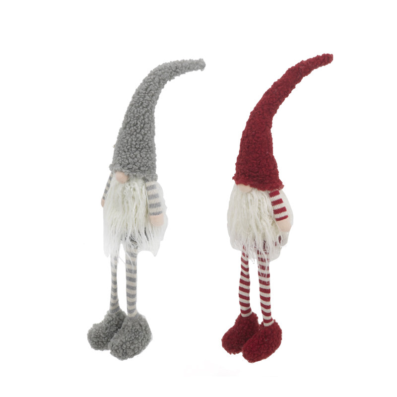 Gnome assis en tissu avec pieds souples