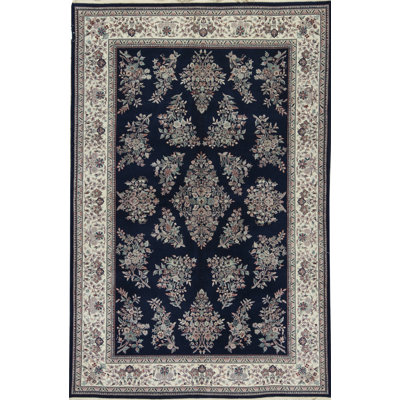 Hand-Knotted High-Quality Black Area Rug