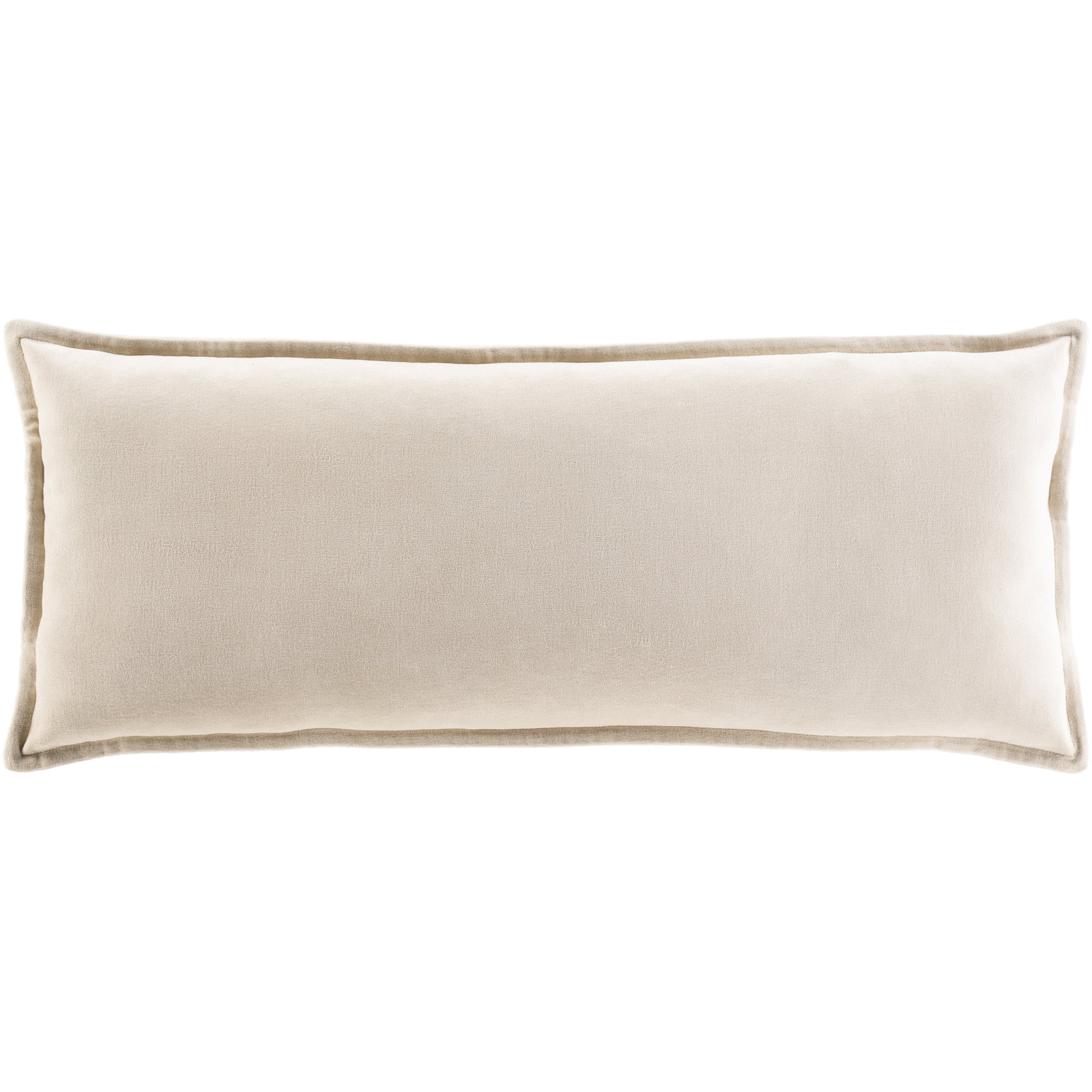 Norwin Cotton Throw Pillow, Polyester, Beige, 12"H x 30"W