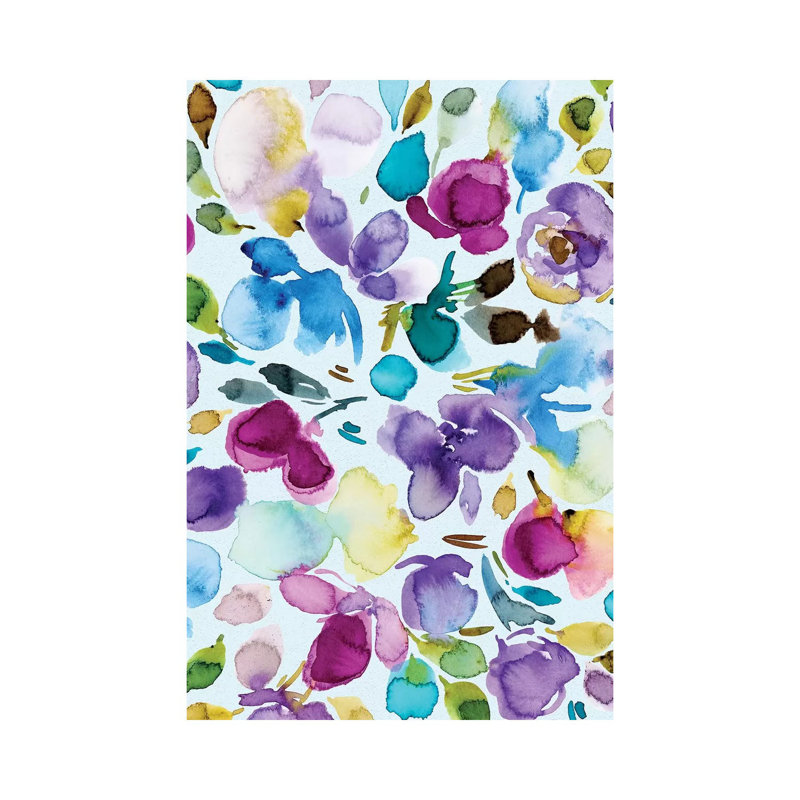 Floral Party III par Joy Ting - peinture sur toile tendue, H 40 po x l 26 po x P 1,5 po