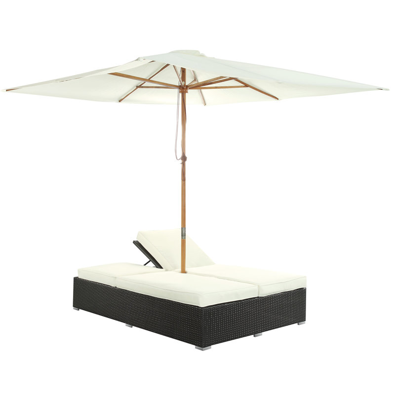 Ensemble de patio extérieur Double Espresso, Blanc