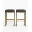 Tabouret de bar en cuir gris