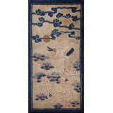 Antique Artistic Chinese Crane Design Small Scatter Size Peking Rug