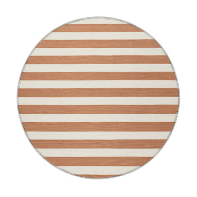 HorizontalStripes Beige Indoor and Outdoor Area Rug