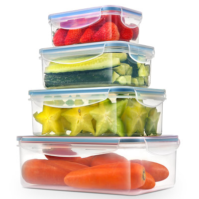 Plastic Food Storage Container - Set of Containers and Lids