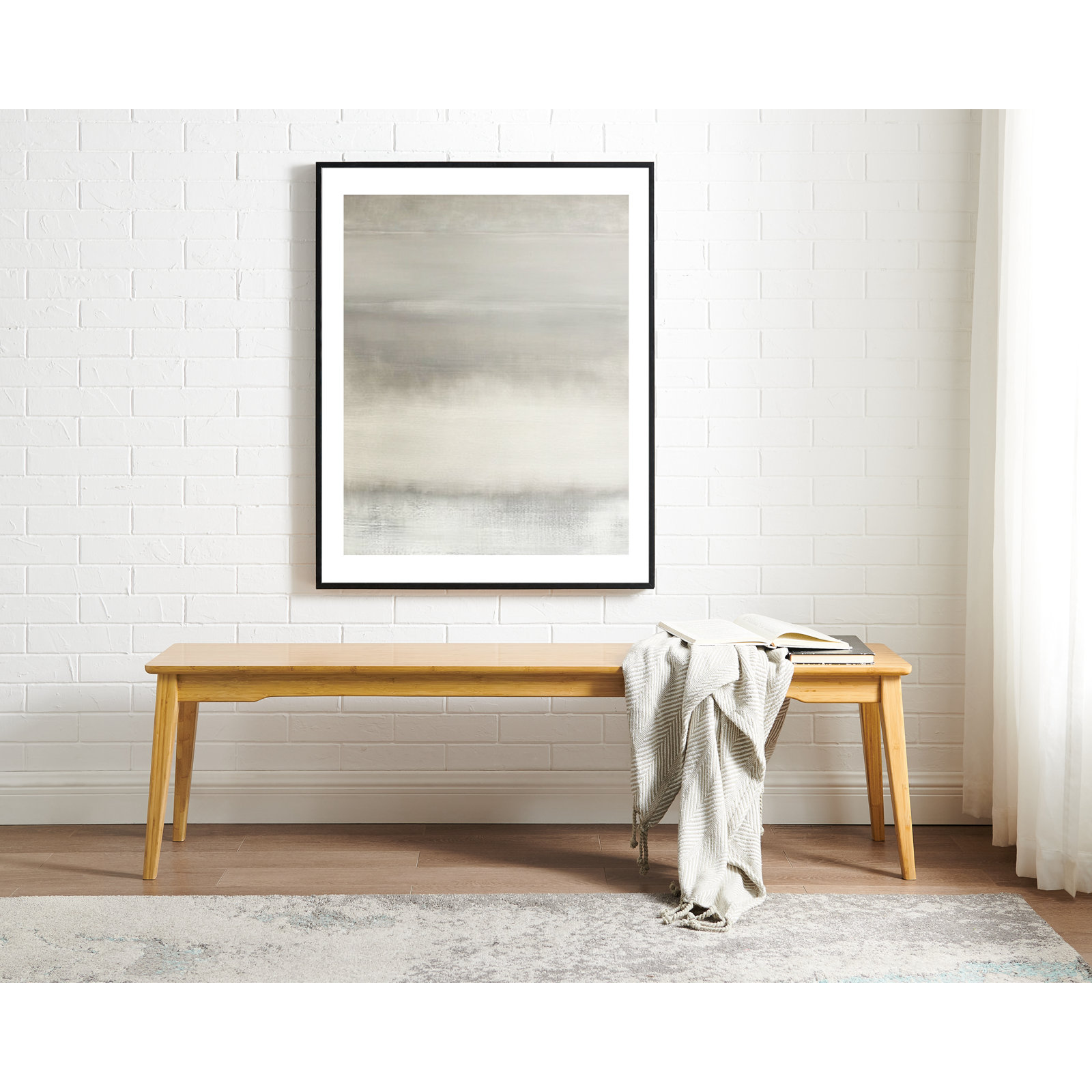 Lacey 48"-64" Solid Wood Bench, Caramelized, 17.5" H x 64" W x 14" D