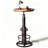 Dining Table Pine Round Solid Wood Top Metal Base Dining Table-86560741
