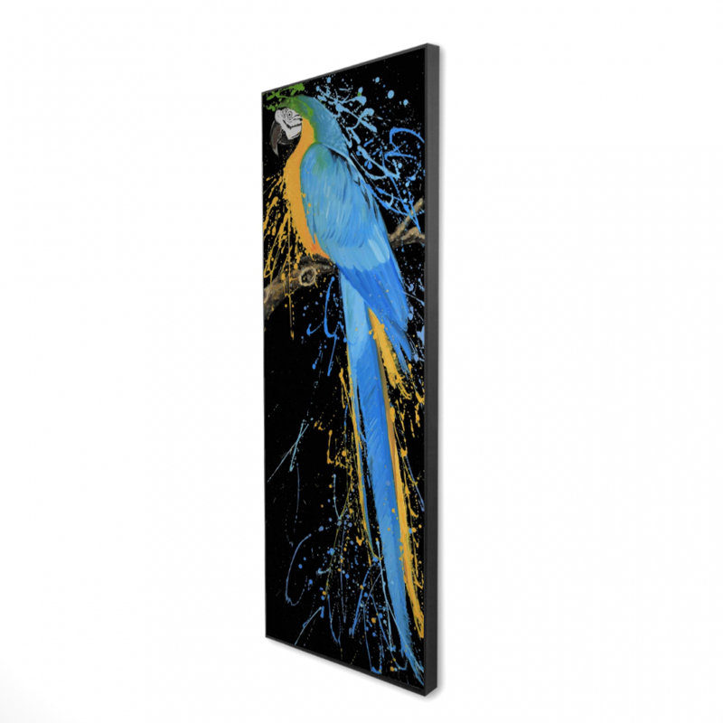 " Blue Macaw Parrot ", 60" H x 20" W