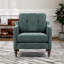 Fauteuil rembourré avec accoudoirs carrés et capitonnés-579925428