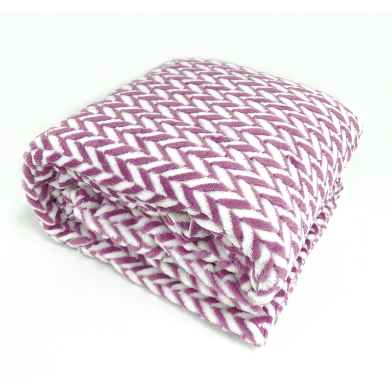 Hand Woven Throw Blanket, Lilac