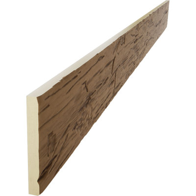 Planche de poutre en faux bois endurée à la main