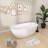 55'' x 29.5'' Freestanding Soaking Acrylic Bathtub with Integrated Slotted Overflow and Chrome Anti-clogging Drain-91906324