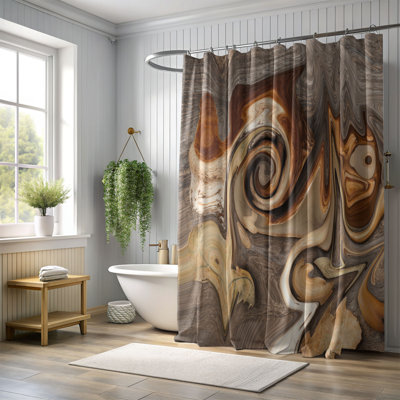 Rideau de douche standard 1 pièce Agate Aura