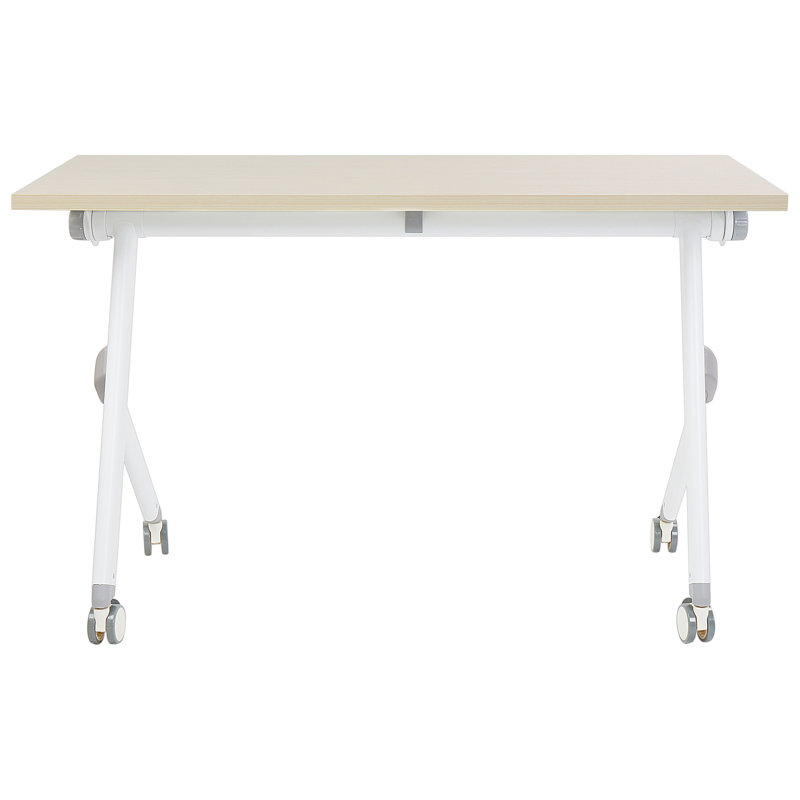 Seidule Metal Base Writing Desk, 120cm H x 60cm W, Brown/White
