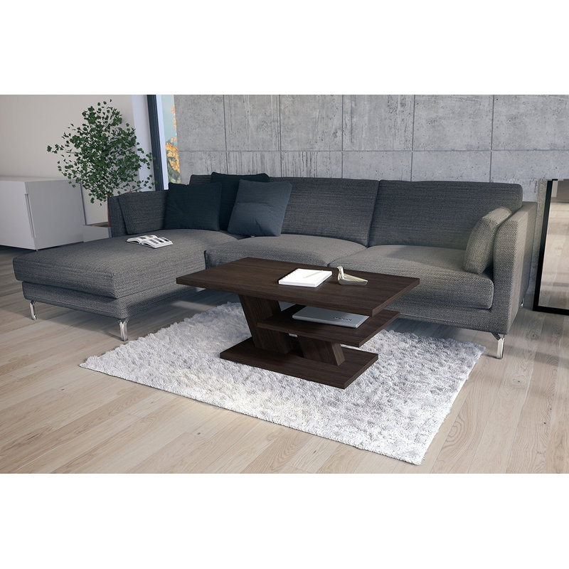 Cliff Pedestal Coffee Table, Walnut