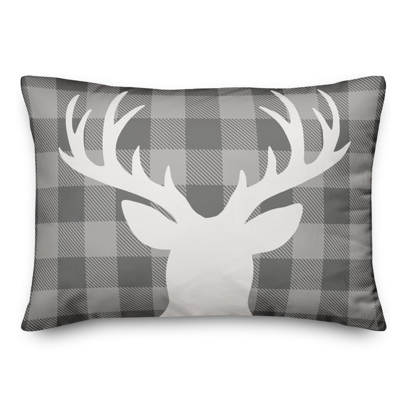 Plaid Throw Pillow, Polyester/Polyfill