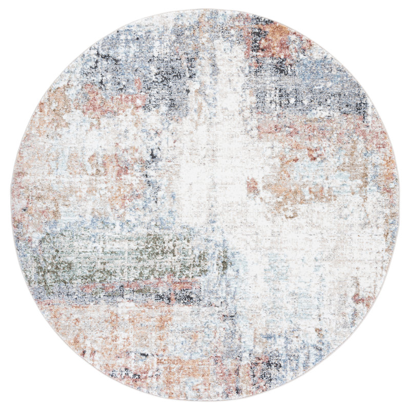 Tapis abstrait Idhika Performance, Rond 5 pi 3 po