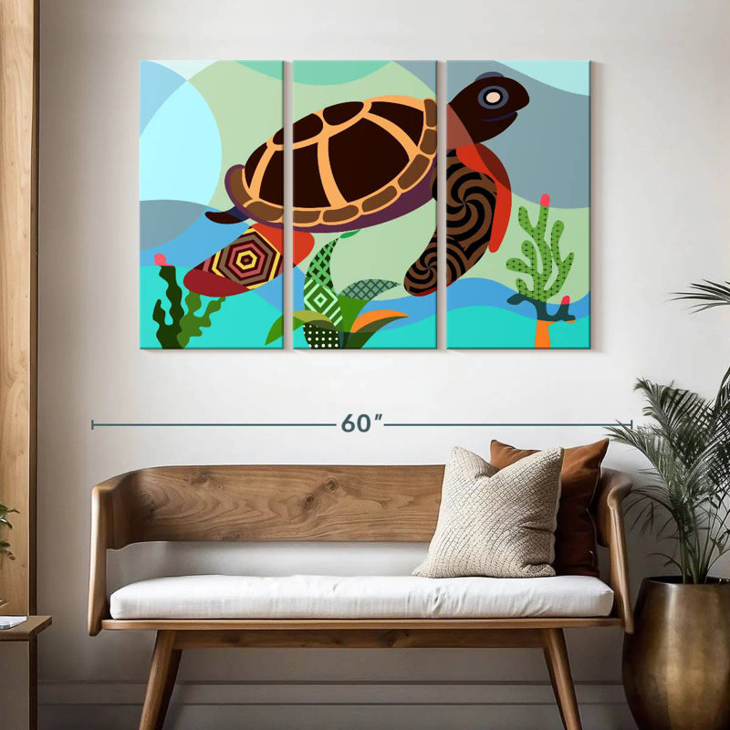 Brampt Spectrum Sea Turtle, 32" H x 50" W