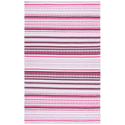Tapis rayé en coton tissé à la main Montauk