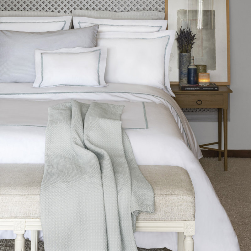 Bitsy Dots_Duvet Cover, Twin Duvet Cover, White/Gray
