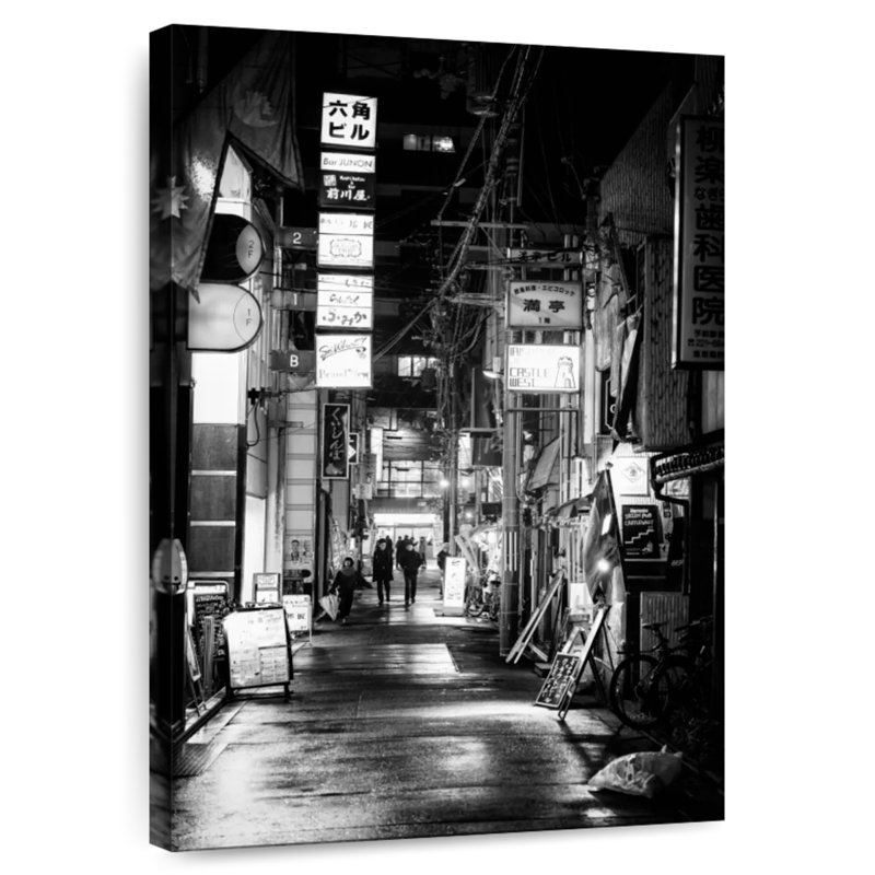 Scène de rue au Japon I, H 48 po x l 32 po