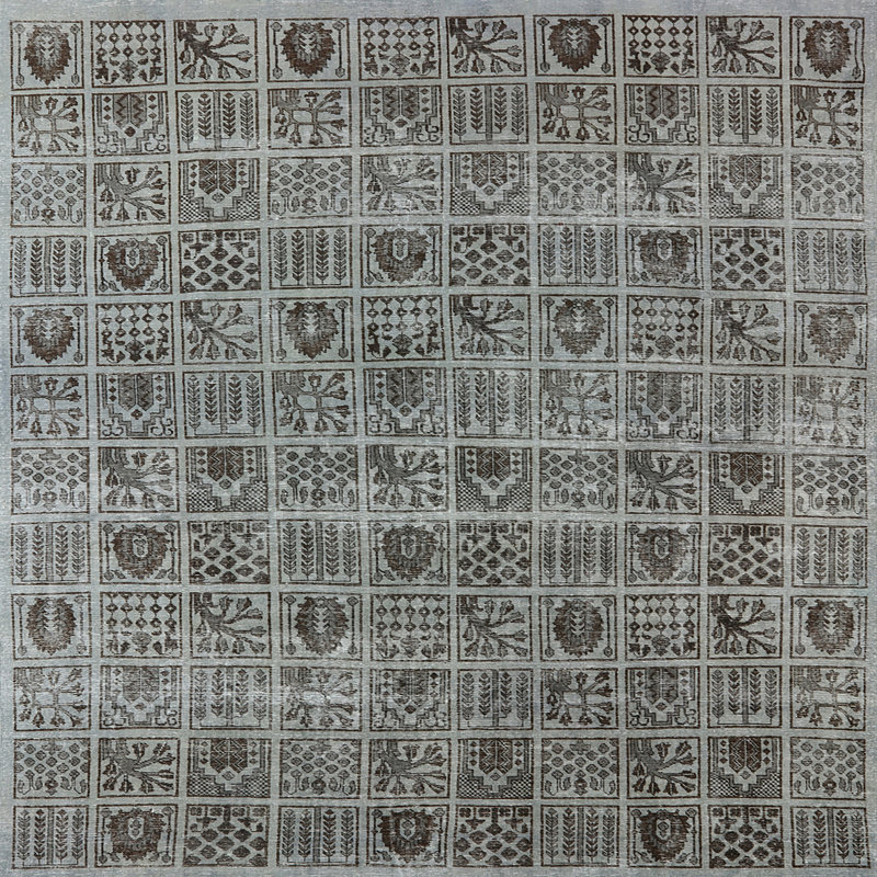 Tapis gris Staki, Carré 7 pi