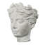 Petit vase mural en ciment 6,7 x 5,5 x 8,7 po Visage