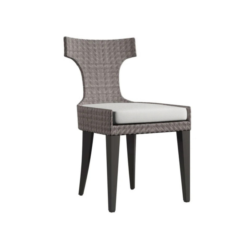 Sarasota Patio Dining Side Chair with Cushion, White Linen 6016-000
